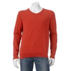 Big & Tall Sonoma Goods For Life&trade; Solid V-neck Sweater, Men's, Size: 3xb, Med Orange