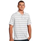 Men's Antigua Oregon Ducks Deluxe Striped Desert Dry Xtra-lite Performance Polo, Size: Xxl, Natural