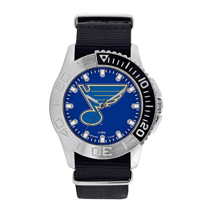 Game Time, Men's St. Louis Blues Starter Watch, Black