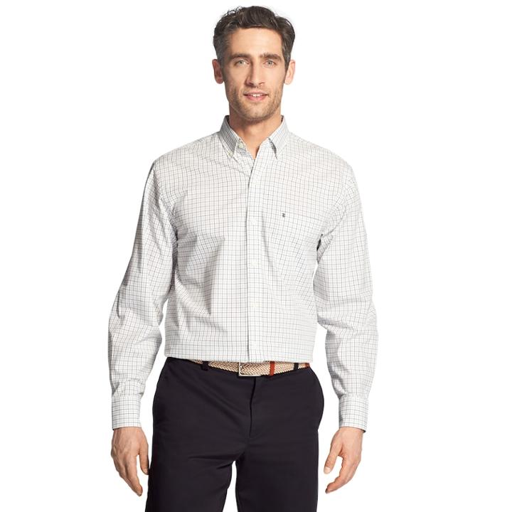 Men's Izod Premium Essentials Classic-fit Stretch Button-down Shirt, Size: Xxl, Black