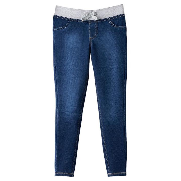 Girls 4-7 Sonoma Goods For Life&trade; Jeggings, Girl's, Size: 6, Dark Blue
