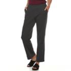 Petite Croft & Barrow&reg; Pull-on Knit Pants, Women's, Size: Pl Short, Dark Grey