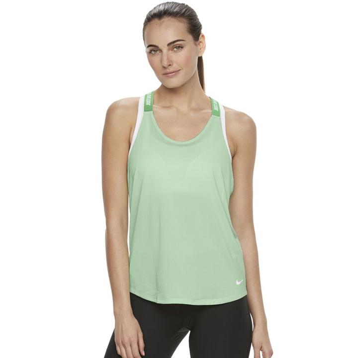Women's Nike Elastic Straps Graphic Tank Top, Size: Xs, Green Oth