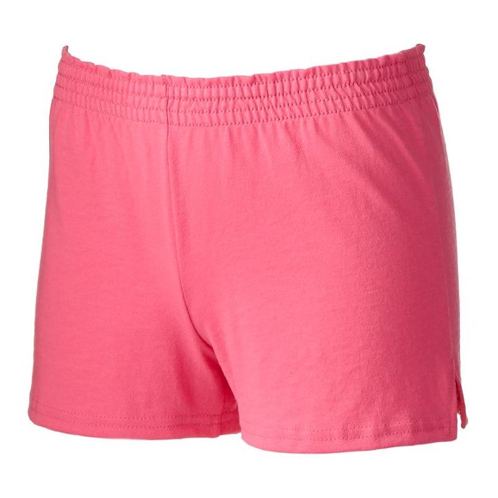 Juniors' Soffe White Band Low-rise Shortie Shorts, Girl's, Size: Xl, Brt Pink