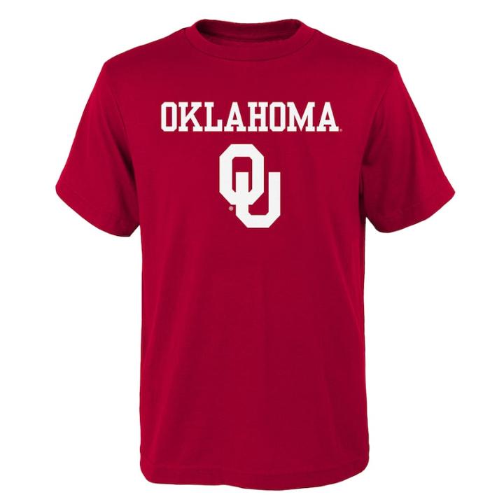 Boys' 4-18 Oklahoma Sooners Goal Line Tee, Size: 8-10, Red