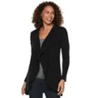 Women's Napa Valley Draped Open-front Cardigan, Size: Small, Black
