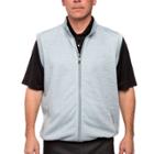 Men's Pebble Beach Classic-fit Full-zip Performance Golf Sweater Vest, Size: Xxl, Light Grey