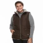 Plus Size Kc Collections Reversible Faux-fur Vest, Women's, Size: 3xl, Grey