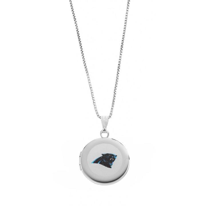 Carolina Panthers Sterling Silver Locket, Women's, Size: 18, Grey