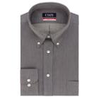 Men's Chaps Regular-fit Wrinkle-free Herringbone Dress Shirt, Size: M-34/35, Dark Grey