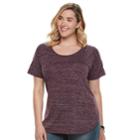 Plus Size Sonoma Goods For Life&trade; Easy Tee, Women's, Size: 1xl, Drk Purple