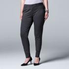 Plus Size Simply Vera Vera Wang Skinny Ponte Pants, Women's, Size: 2xl, Light Grey