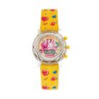 Shopkins Strawberry Kiss, D'lish Donut & Poppy Corn Girls' Digital Light-up Watch, Size: Medium, Yellow