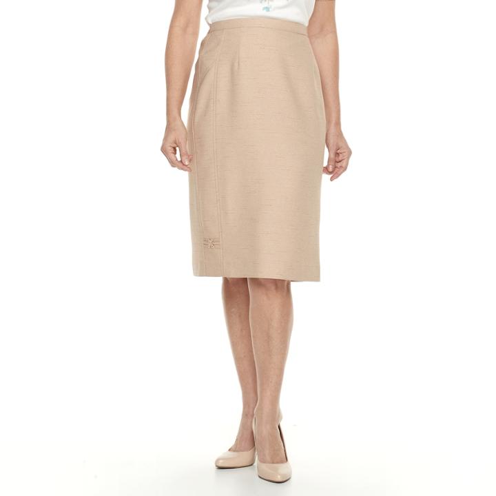 Women's Alfred Dunner Studio Skirt, Size: 16, Lt Beige