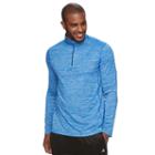 Men's Tek Gear&reg; Space-dyed Quarter-zip Top, Size: Xl, Blue (navy)