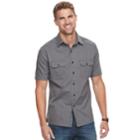Men's Croft & Barrow&reg; Classic-fit Crosshatch Button-down Shirt, Size: Medium, Dark Grey
