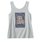 Girls 7-16 So&reg; Flippy Screen Sequin Applique Tank Top, Girl's, Size: 12, Med Grey