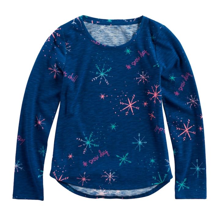 Girls 7-16 & Plus Size So&reg; Core Tee, Size: 18 1/2, Dark Blue