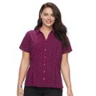 Plus Size Dana Buchman Release-pleat Blouse, Women's, Size: 2xl, Med Purple