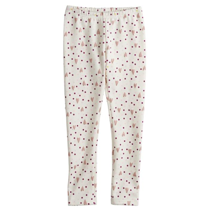 Girls 4-10 Jumping Beans&reg; Print Full-length Fleece Leggings, Size: 8, Natural