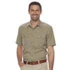 Men's Croft & Barrow&reg; Classic-fit Quick-dry Outdoor Button-down Shirt, Size: Small, Green