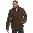 Men's Coleman Faux-suede Vest, Size: Large, Dark Brown