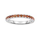 Oro Leoni Sterling Silver Citrine Eternity Ring - Made With Genuine Swarovski Gemstones, Women's, Size: 8, Yellow