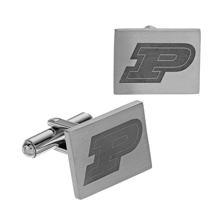 Fiora Stainless Steel Purdue Boilermakers Team Logo Cuff Links, Men's, Multicolor
