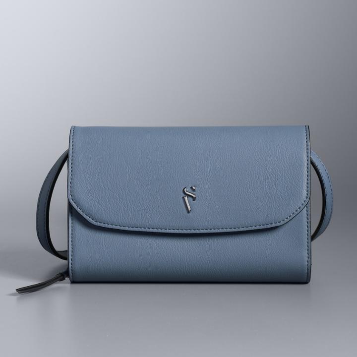 Simply Vera Vera Wang Signature Envelope Crossbody Bag, Women's, Med Blue