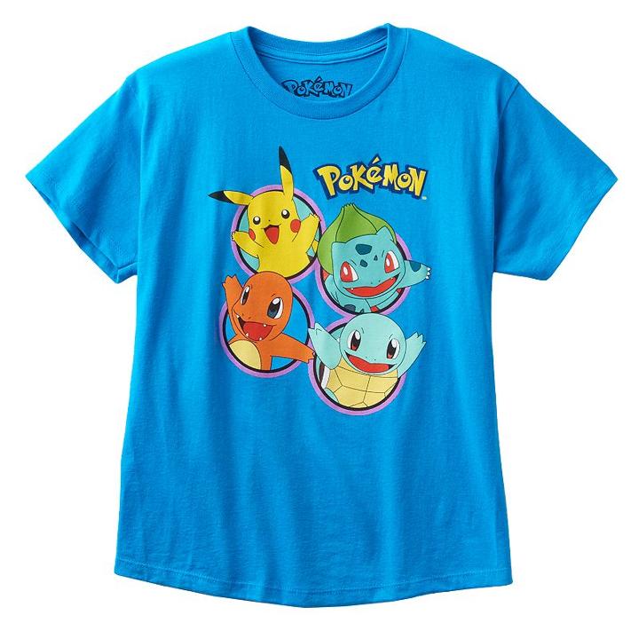 Boys 8-20 Pokemon Player Choices Tee, Boy's, Size: Small, Blue