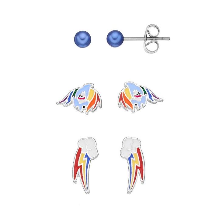 My Little Pony Rainbow Dash Kids' Stud Earring Set By Hasbro, Women's, White