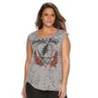 Plus Size Rock & Republic&reg; Grateful Dead Graphic Tee, Women's, Size: 3xl, Light Grey