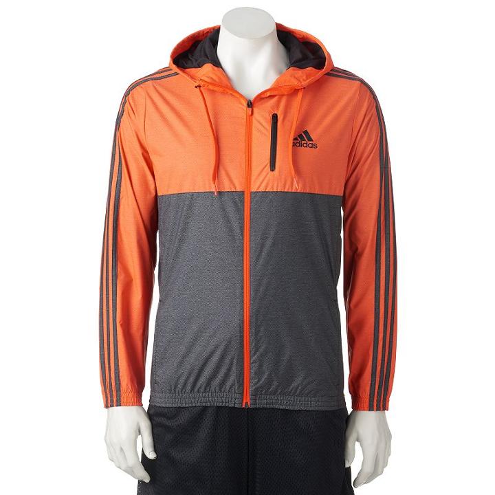 Adidas, Men's Essential Slim-fit Woven Track Jacket, Size: Large, Med Red