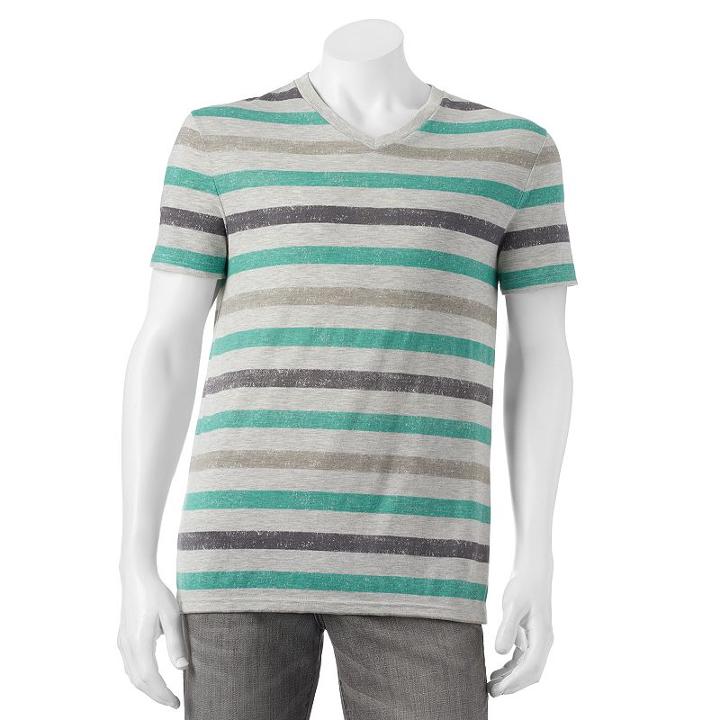 Big & Tall Urban Pipeline&reg; Striped Tee, Men's, Size: 3xl, Silver
