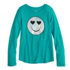 Girls 7-16 & Plus Size So&reg; Long Sleeve Graphic Tee, Size: 10, Turquoise/blue (turq/aqua)