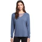 Women's Danskin Mesh Inset Raglan Active Tee, Size: Xl, Med Blue