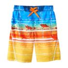 Boys 4-7 Zeroxposur Sharks & Striped Abstract Swim Trunks, Boy's, Size: Large, Orange Oth