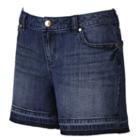 Women's Jennifer Lopez Release-hem Boyfriend Jean Shorts, Size: 14, Dark Blue