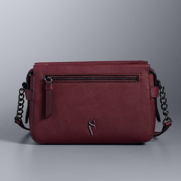 Simply Vera Vera Wang Sintra Crossbody Bag, Women's, Dark Pink