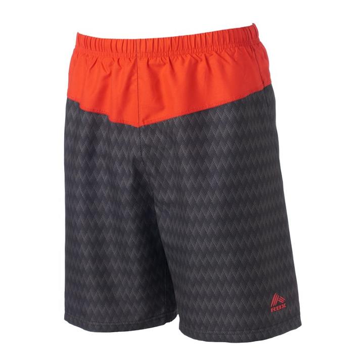 Men's Rbx Gym 'n Swim Colorblock Swim Trunks, Size: Large, Grey