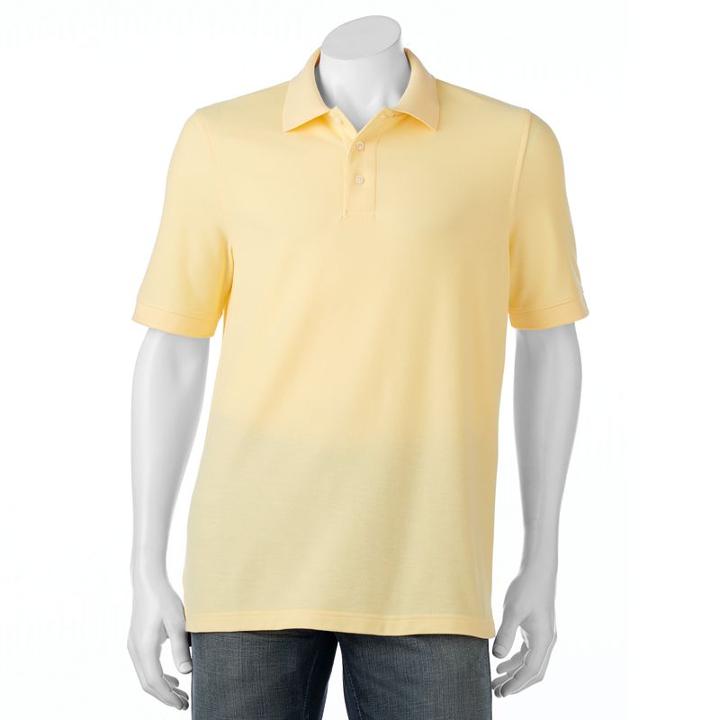 Men's Croft & Barrow&reg; True Comfort Classic-fit Pique Performance Polo, Size: Medium, Med Yellow