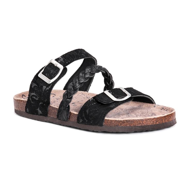 Muk Luks Bonnie Women's Sandals, Size: 8, Black