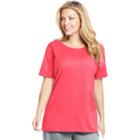Plus Size Just My Size Solid Crewneck Tee, Women's, Size: 5xl, Pink Other