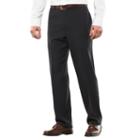 Big & Tall Haggar&reg; Eclo&trade; Stria No-iron Classic-fit Flat-front Dress Pants, Men's, Size: 48x32, Black