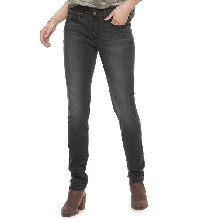 Women's Sonoma Goods For Life&trade; Supersoft Midrise Stretch Curvy Skinny Jeans, Size: 14 Avg/reg, Blue (navy)