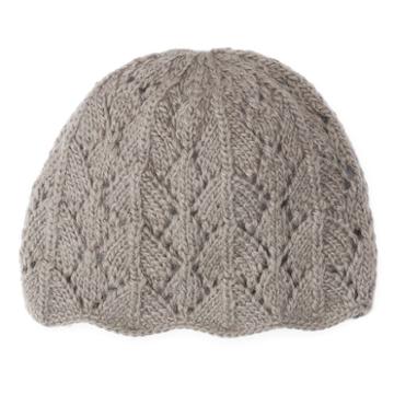 Women's Sijjl Wool Scalloped Beanie, Grey