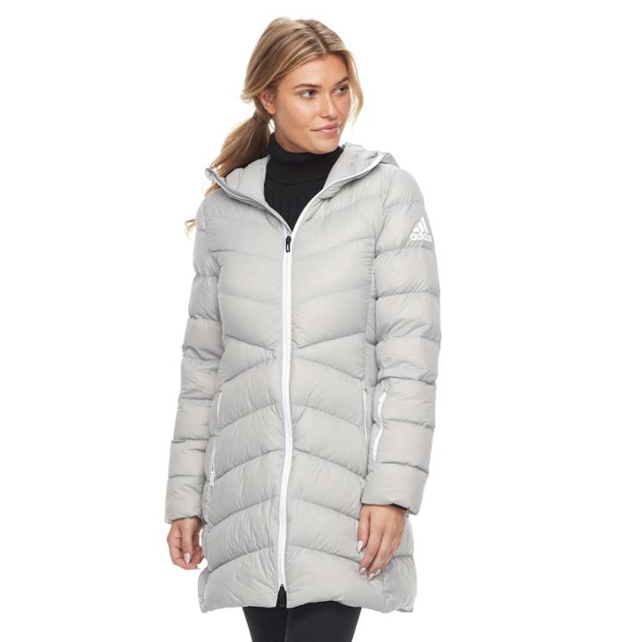 Women's Adidas Outdoor Nuvic Down-fill Puffer Jacket, Size: Medium, Grey