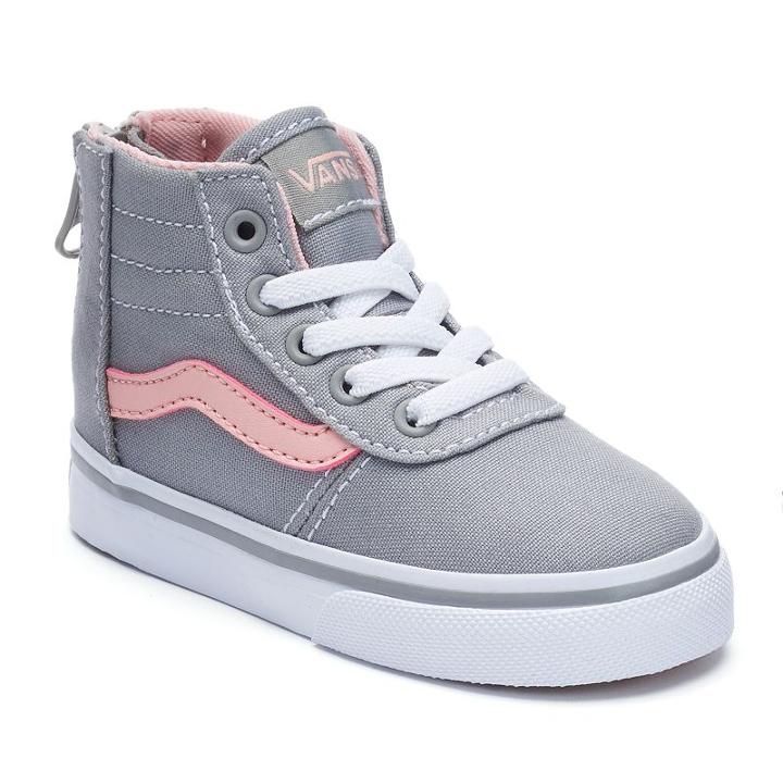 Vans My Maddie Zip Toddler Girls' High Top Sneakers, Size: 10 T, White