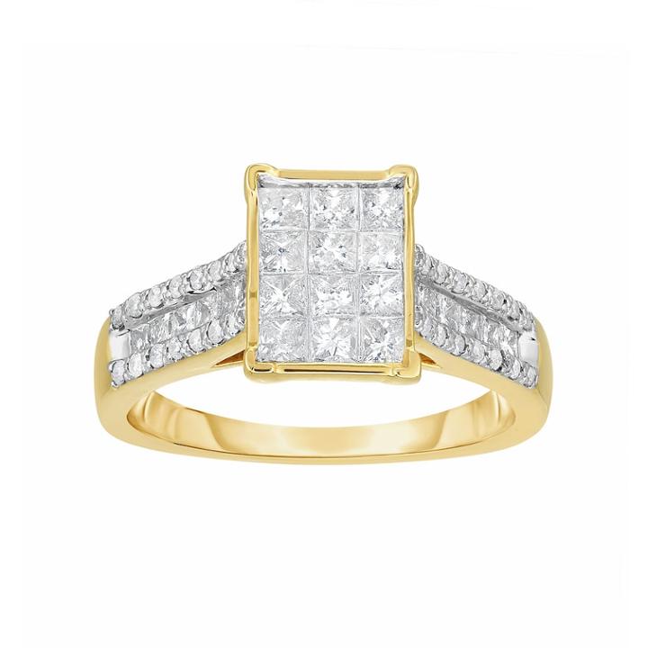 14k Gold 1 Carat T.w. Diamond Ring, Women's, Size: 7, White