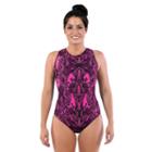 Women's Dolfin Printed Moderate One-piece Lapsuit, Size: 8 Comp, Lt Green
